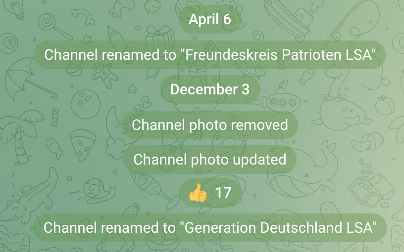 Telegram profile of Generation Deutschland